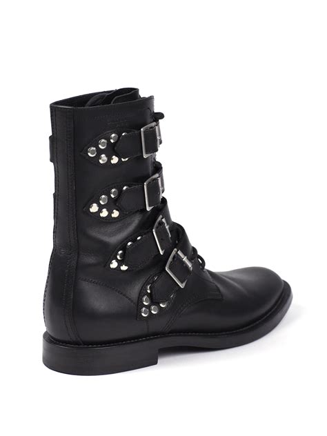 saint laurent studded boots